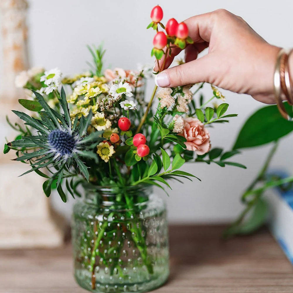 Botanical Posy flowers in a vase