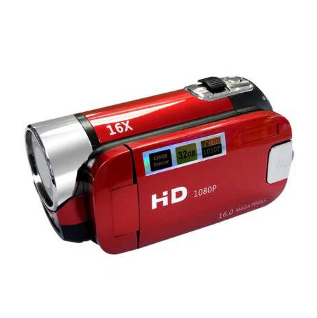 red hand held Camera For Recording 1080P 